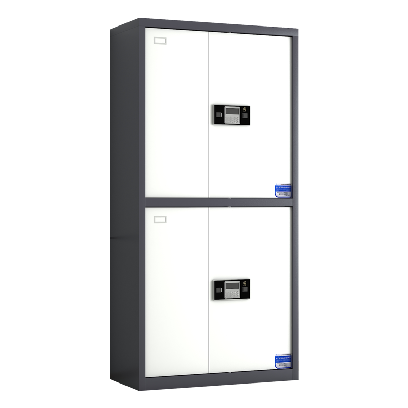 洛泰远 钢制保密柜密码文件柜保密档案资料柜 灰白套色通双节电子锁