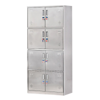 卢顺郎德不锈钢员工储物柜文件柜存放柜子更衣柜存包柜八门更衣柜