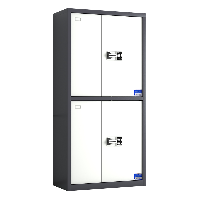 翌嘉 钢制保密柜密码文件柜保密档案资料柜 灰白套色通双节智能密码锁