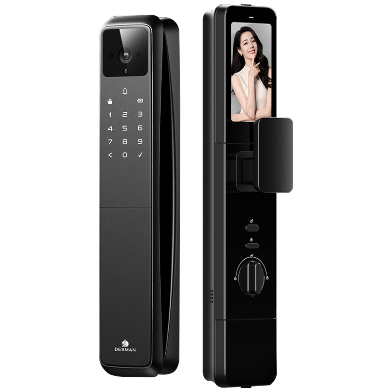 德施曼指纹锁家用防盗密码全自动带屏幕可视猫眼智能锁Q50MPro(shotax)