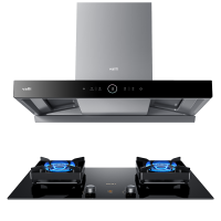 华帝(vatti)烟灶套餐三腔惊世S11欧式25m³吸力抽油烟机5.0KW火力燃气灶天然气充电电池两用185+95B