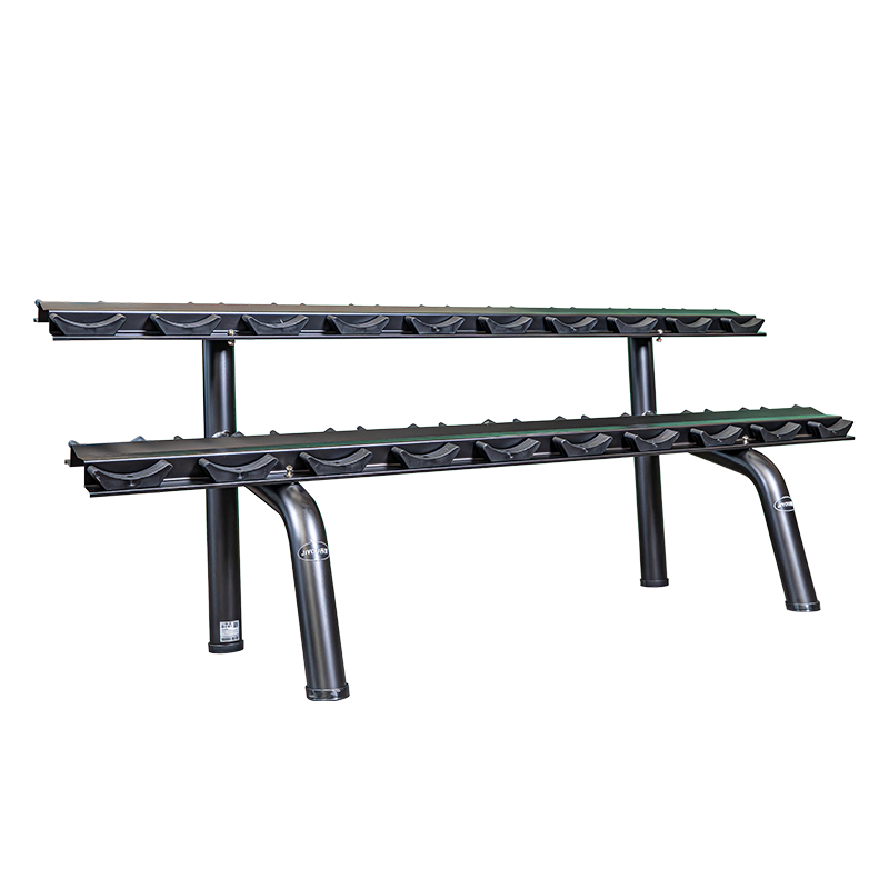 吉优JY-F64商用双层哑铃架商用综合训练器健身房力量型器械(十副装)