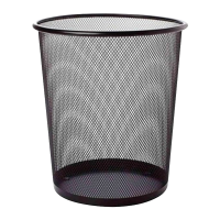 施兴天下加厚铁网垃圾桶家用金属防锈垃圾篓办公室铁丝网废纸篓无盖大号(18L)