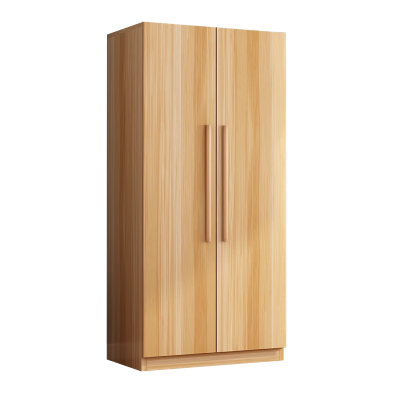 洛诗莲 (RoyceLand) 简约木质衣柜衣服收纳柜 浅胡桃色双门 800*400*1800
