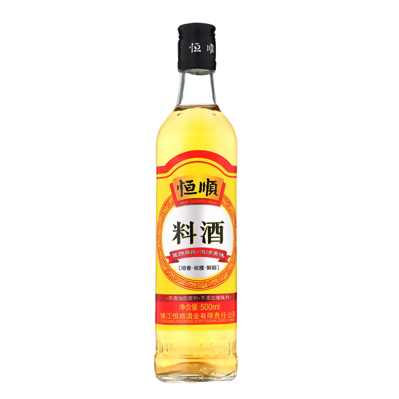 镇江馆 恒顺料酒500ml瓶装家庭炒菜烹调去腥解膻腌制厨房调味料增香提味