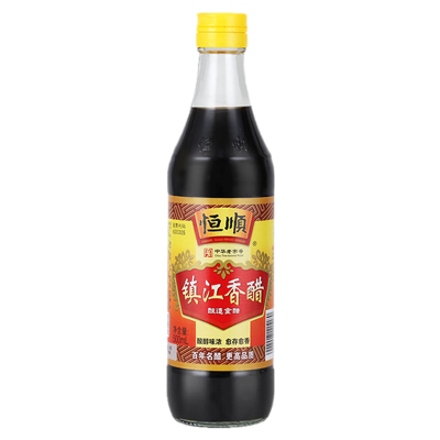 镇江馆 恒顺 糯米酿造镇江香醋 凉拌调味海鲜饺子醋 500ml 新B香