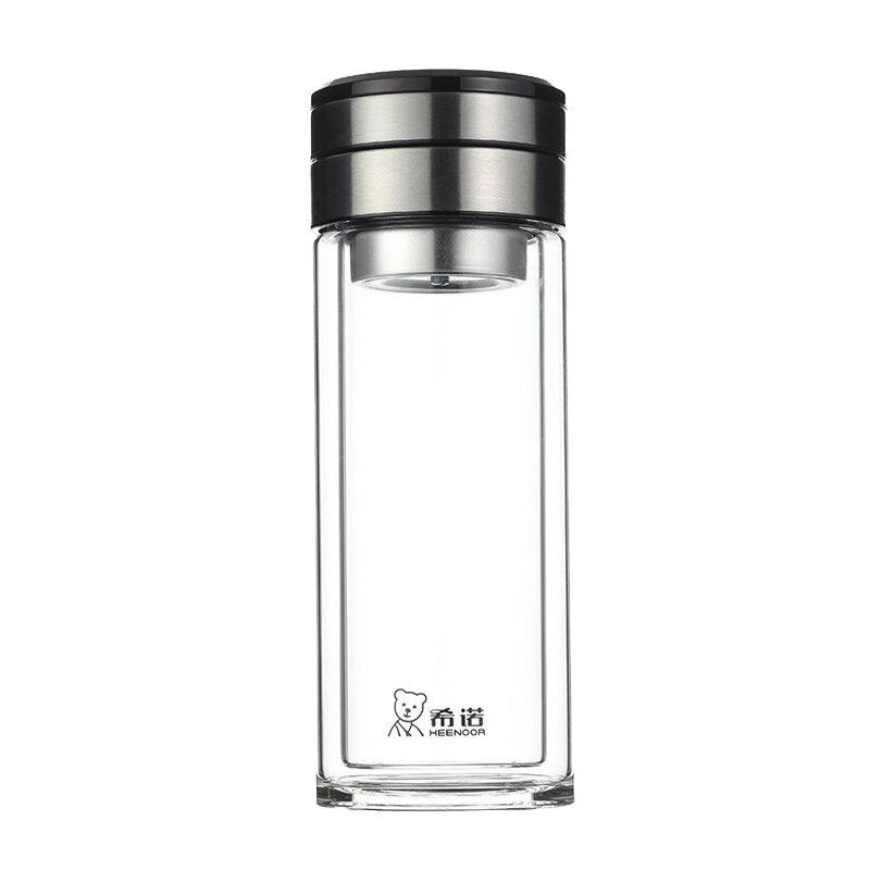 希诺 双层茶水分离玻璃杯270ml XN-7093/个