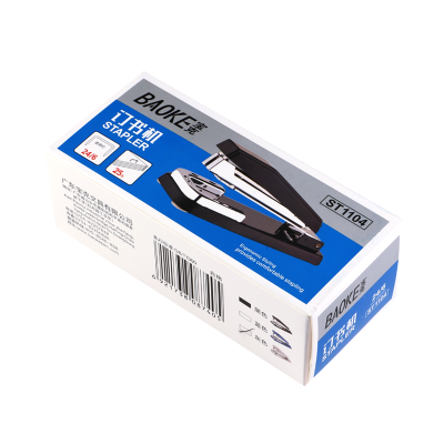 宝克(BAOKE)ST1104 品质耐用订书机/25页桌面型省力订书器 适配24/6钉 三色随机 1个