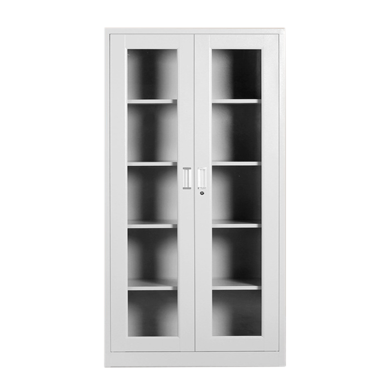 博元睿钢制档案柜财务凭证柜带锁储物柜铁皮柜书柜通玻对开门文件柜