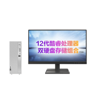 联想(Lenovo)天逸510S商务办公台式电脑主机(酷睿14代i5-14400 16G 1TB SSD win11)+21.45英寸显示器