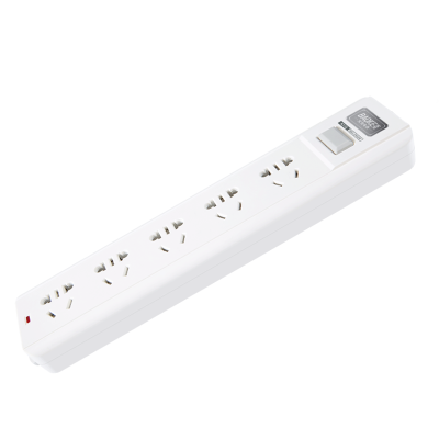 宝克(BAOKE)K115 插线板 新国标延长线插座5位组合总控开关 2500W MAX 白色 1个