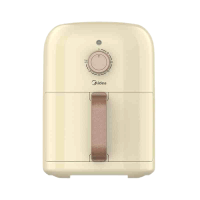 美的(Midea)空气炸锅 MF-AKZ3001家用大容量全自动多功能电炸机智能煎炸锅 薯条机3L容量 米色(三升)