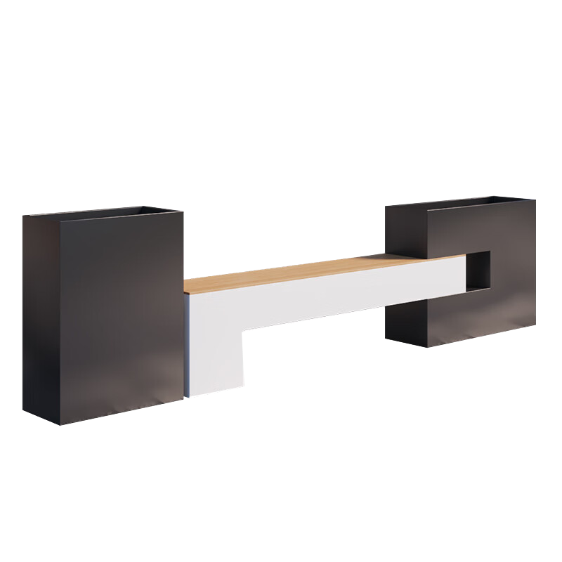 金菲罗格户外防腐木坐凳座椅花箱组合 花箱座椅390-430CM组合