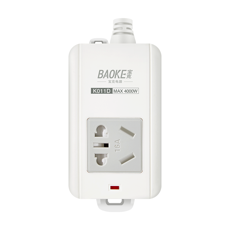 宝克(BAOKE)K011D 插线板 新国标无线插座插排不带线接线板1位 4000W MAX 白色 2个