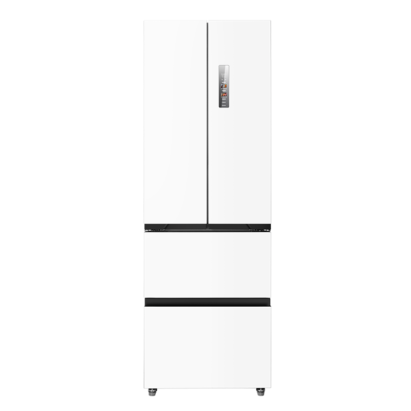美的(Midea)60cm薄嵌系列420法式多门四开门超薄嵌入式双变频一级能效风冷大容量白色冰箱MR-420WUFPZE