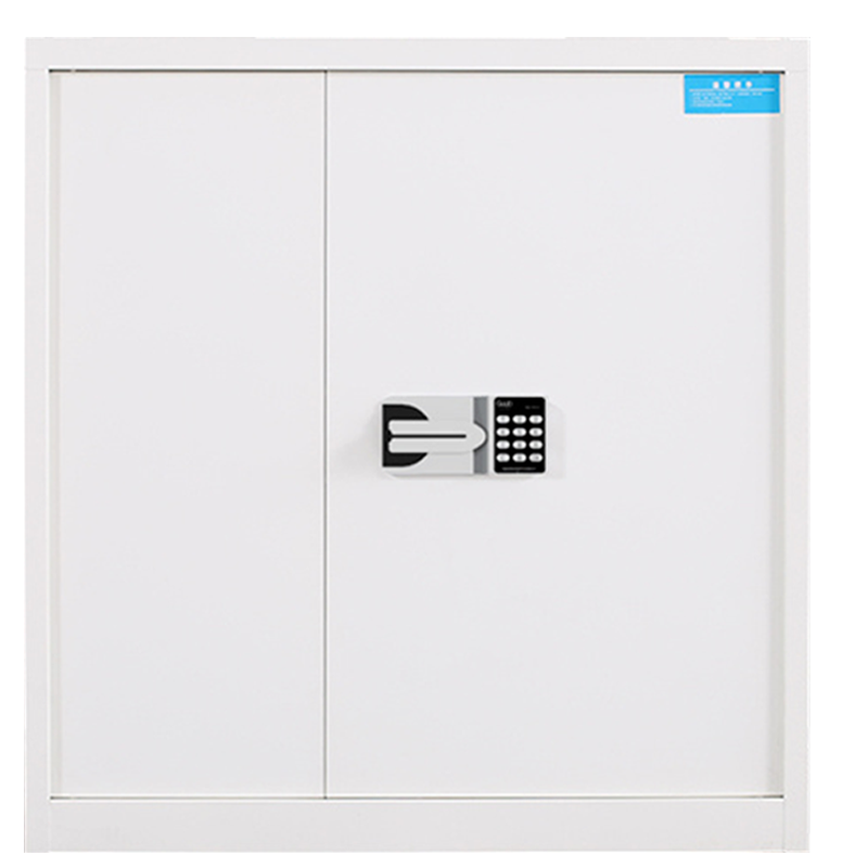 迈易特保险柜铁皮资料柜矮柜办公室储物柜单节白色国宝锁900*420*900