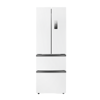 美的(Midea)340一级能效双变频法式多门四开门小型白色家用电冰箱超薄风冷无霜节能低噪MR-340WFPE
