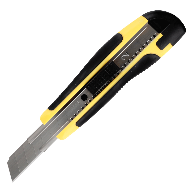 宝克(BAOKE)UK1413 美工刀/裁纸刀合金钢刀片 防滑软胶手柄 自动锁定 2支