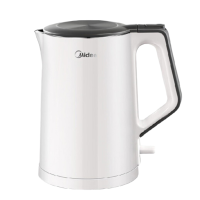 美的(Midea)电水壶 HJ1522 双层防烫1500W大功率304不锈钢一体式无缝内胆 自动断电1.5L大容量