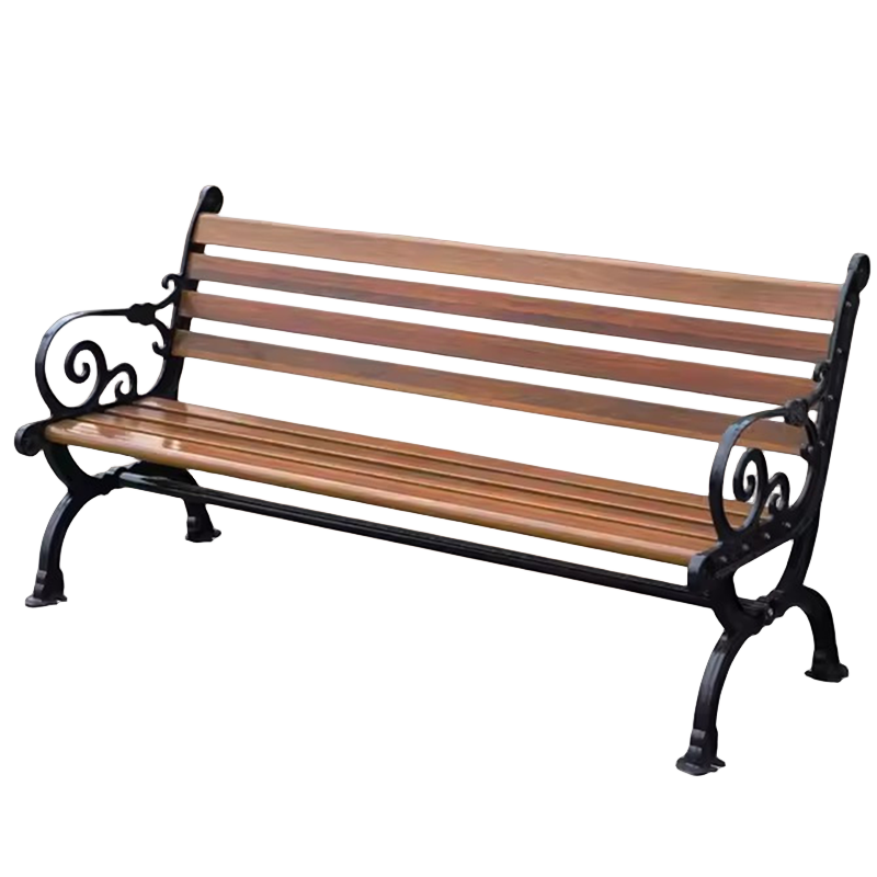 迅迈 1.5米公园椅 户外长椅室外长条凳小区庭院露天休闲防腐实木塑木靠背座椅