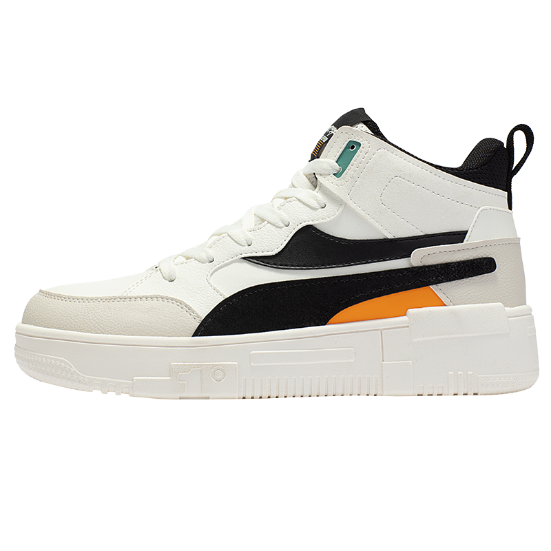 361°男鞋运动鞋加毛鞋新款高帮革面百搭休闲板鞋男