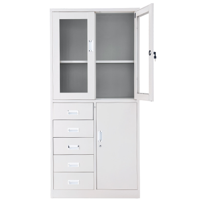 鑫力虎钢制资料柜档案柜财务凭证柜带锁储物柜铁皮柜书柜偏五斗文件柜