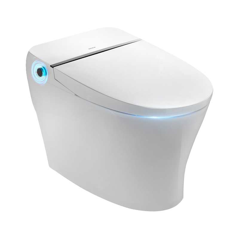 摩恩(MOEN)低水压马桶感应翻盖感应冲水泡沫盾一体坐便器