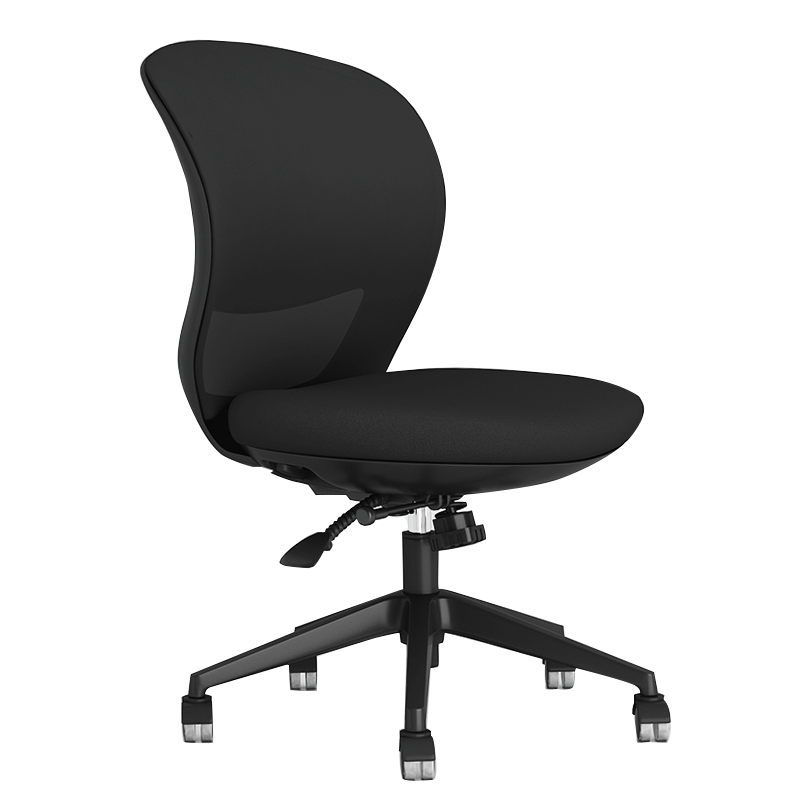 鑫力虎工作椅电脑椅人体工学升降转椅写字椅黑框黑网(无扶手款)