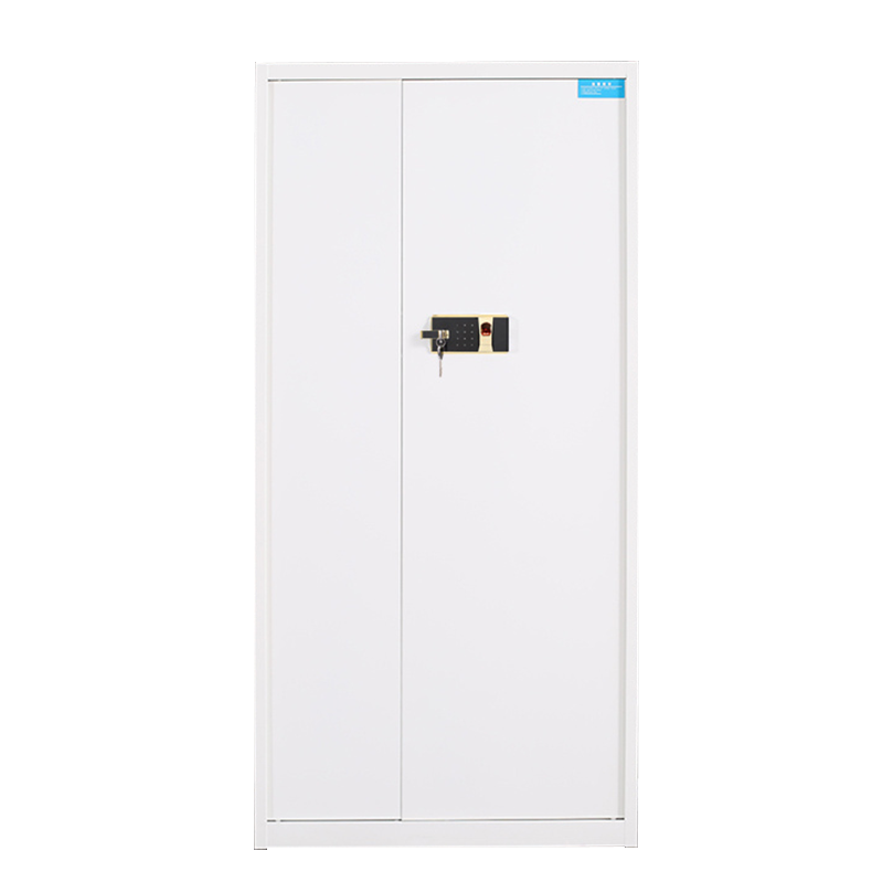 福洛云保险柜铁皮资料柜矮柜办公室储物柜通门白色指纹锁900*420*1850