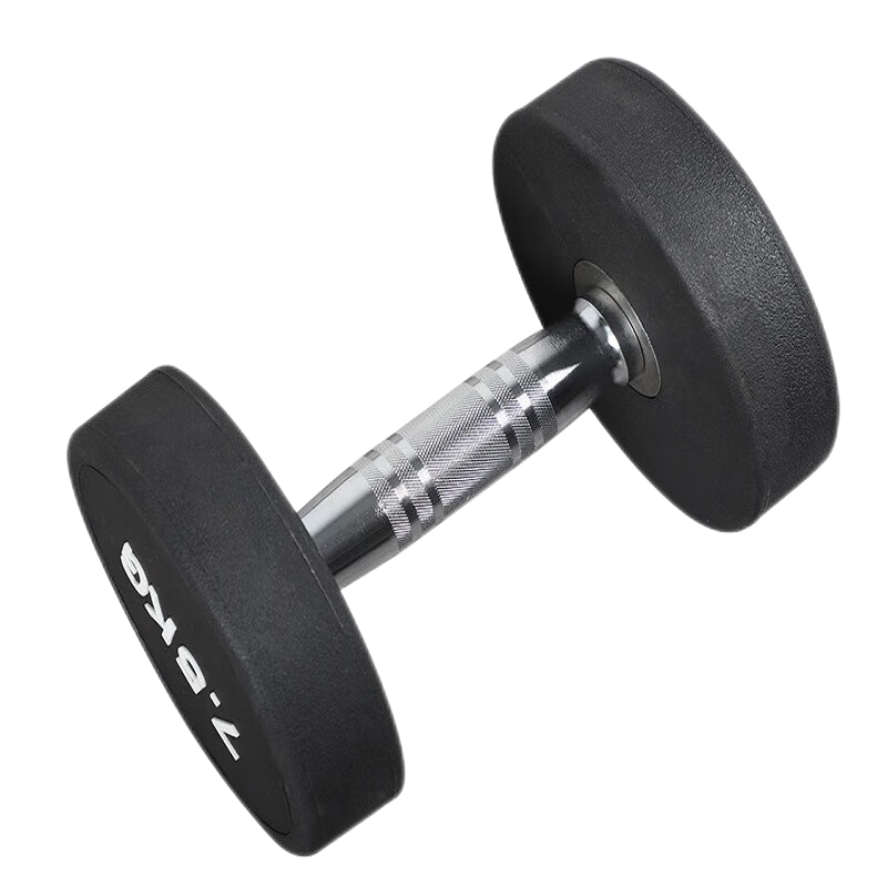 康力强哑铃套装健身房圆头包胶哑铃组合双层6付哑铃架子健身套装