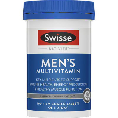 澳洲 Swisse 男士综合复合 维生素 片剂 100片 1瓶装 多维植物精华营养 澳大利亚进口