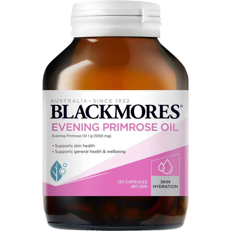 澳洲 Blackmores 澳佳宝 月见草油精华软胶囊 125粒 1瓶装 平衡女性内分泌保养 澳大利亚进口
