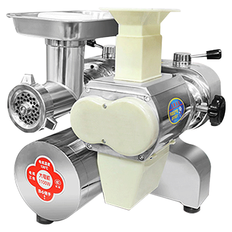 乐创(lecon)绞肉机商用电动不锈钢切肉机多功能灌肠绞馅蒜打肉搅肉机家用 12型半钢1300W