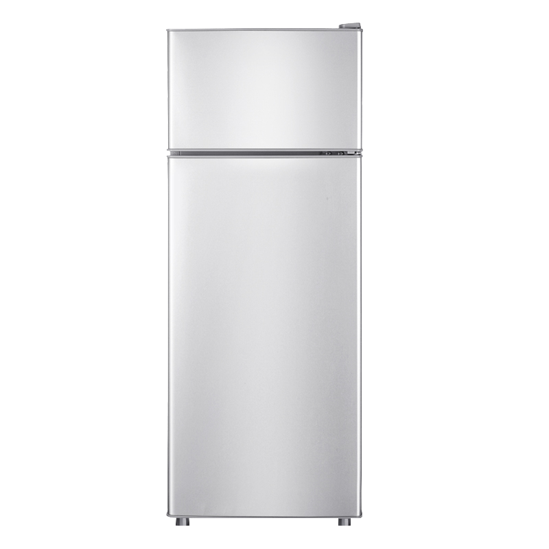 PDD专用-志高(CHIGO)BCD-69A158L小型双门迷你小冰箱 家用双开门电冰箱 节能两门冰箱小闪亮银直冷