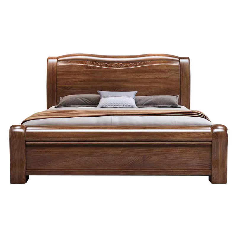 居将 JJ4022921 胡桃木实木床1.5米单人床