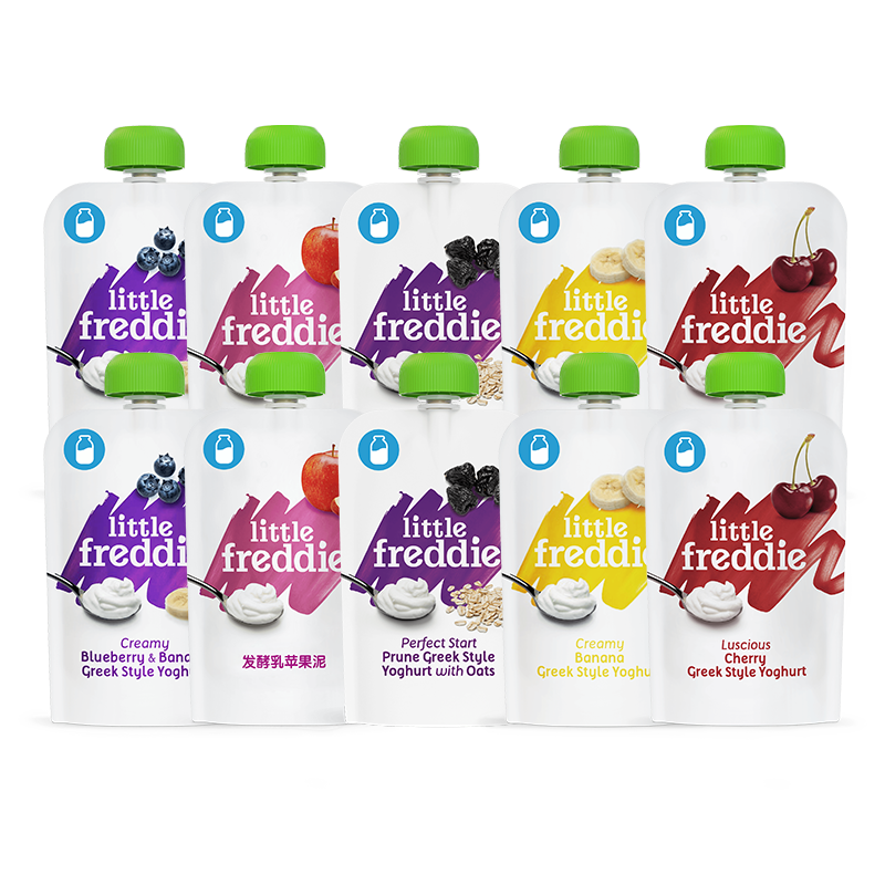 Little Freddie 小皮 酸奶10袋装 西梅+香蕉+苹果+樱桃+蓝莓