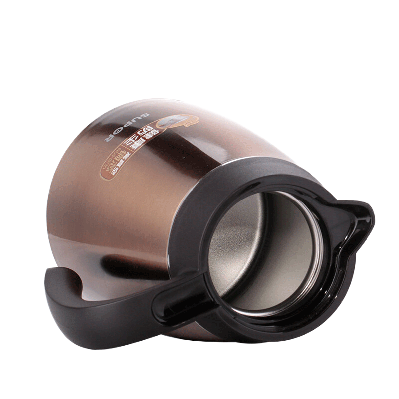 苏泊尔(SUPOR) 暖壶304不锈钢高真空保温瓶 家用运动旅行壶旅游壶暖水瓶 1.6L KC16AP1摩卡金