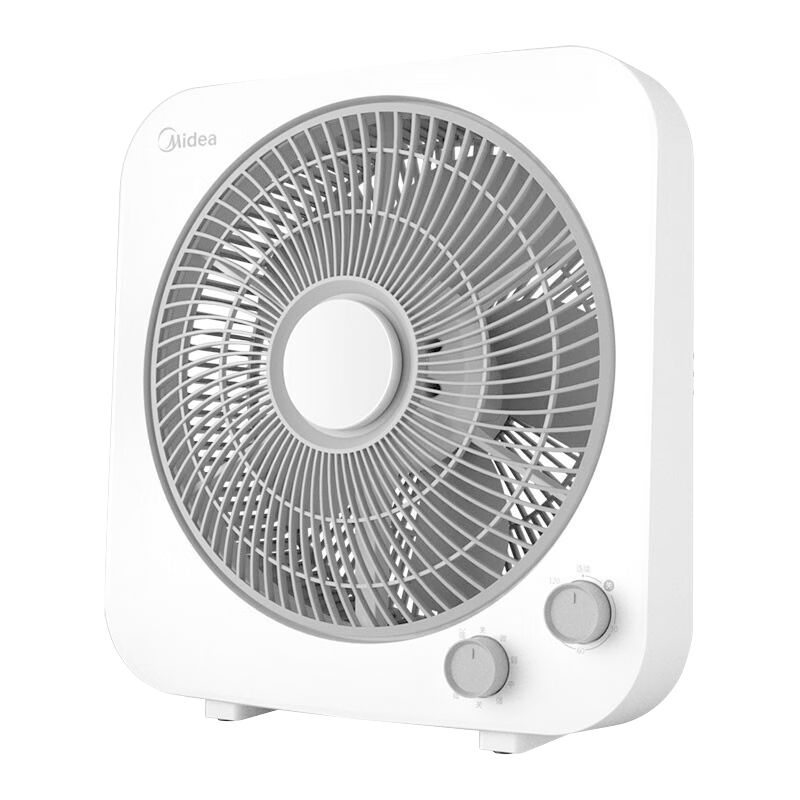 美的(Midea)转页扇电风扇KYT25-22MW鸿运扇台式学生宿舍轻音柔风定时自动导风(线下同款)风扇台扇