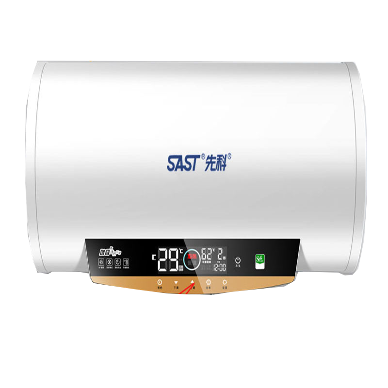SAST先科热水器电家用卫生间储水式扁桶速热恒温洗澡圆桶40L50L60L80L_圆桶数显六十高配断电