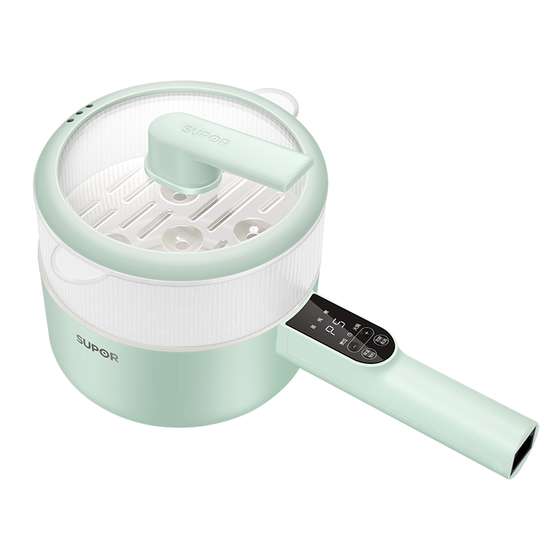 苏泊尔 SUPOR 多功能锅 电煮锅电炒锅电蒸锅电火锅小电锅宿舍小锅 泡面锅 带蒸屉1.6L多用途锅H20YC841A