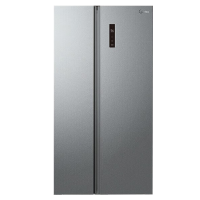 美的602升对双开门一级能效双变频风冷无霜大容量超薄净味保鲜冷藏家用冰箱铂金净味抑菌BCD-602WKPZM(E)榭湖银