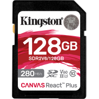 金士顿(Kingston)SD卡128GB U3 V60读280MB/s写100MB/s 支持4K单反微单相机内存卡