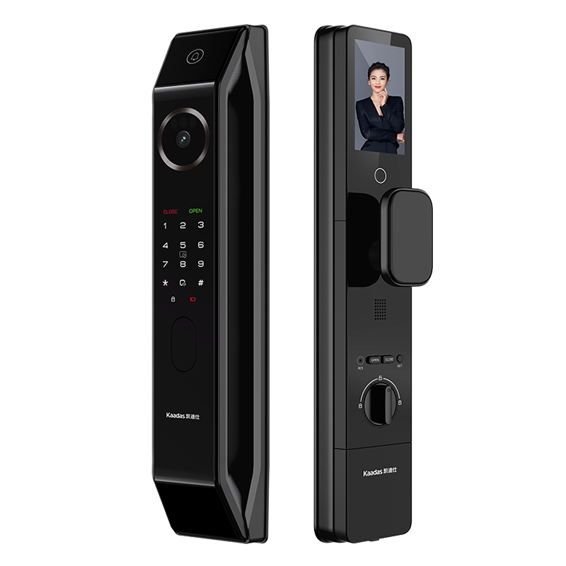 凯迪仕(Kaadas)智能锁P30 Pro Max指纹锁推拉式全自动智能门锁家用防盗门锁电子密码锁可视猫眼锁太空灰色
