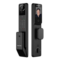凯迪仕(Kaadas)智能锁Q6FVP指纹锁推拉式全自动智能门锁家用防盗门锁可视猫眼锁电子密码锁WiFi直连