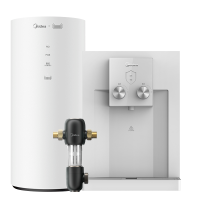 美的(Midea)净水器管线机套装RO反渗透净水机饮水机一体家用厨下全屋直饮壁挂式加热伴侣800G+前置48+905-R