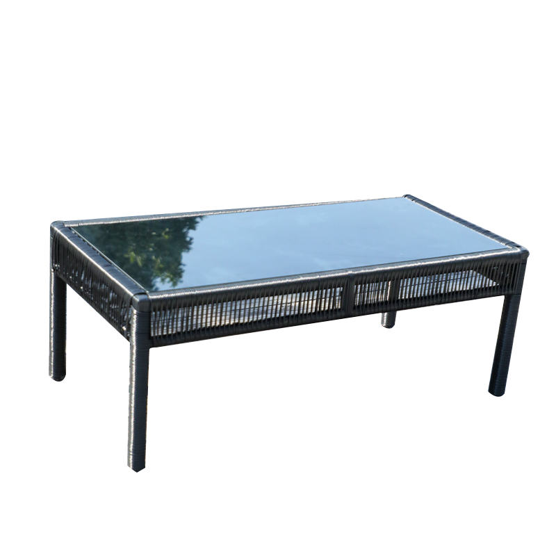 质凡户外藤椅沙发庭院藤编沙发茶几组合 双人位+双人位+长茶几