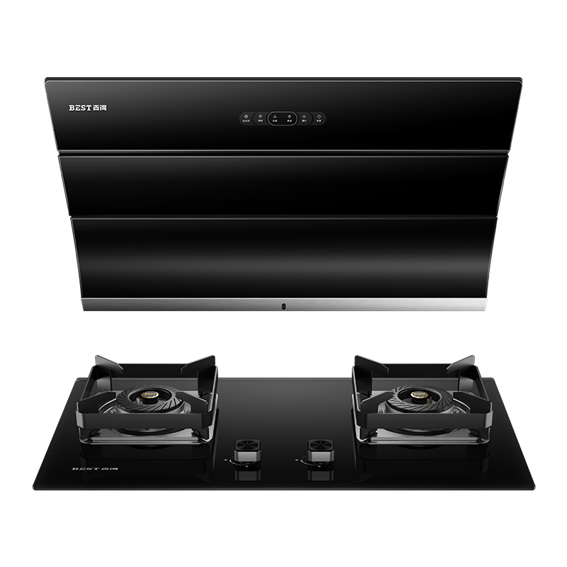 华帝百得烟灶套餐E319C+QE50(液化气)22m³热炫挥手自动洗抽油烟机烟灶套装