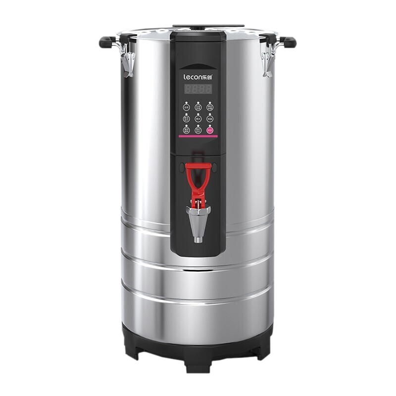 乐创(lecon)豆浆机商用 全自动大容量现磨磨浆机 无渣免滤大型早餐店用加热打浆机 15L
