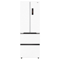 美的(Midea)隐形嵌421法式多门四开门M60超薄嵌入式一级变频除菌净味白色大容量无霜冰箱MR-421WUFPZE