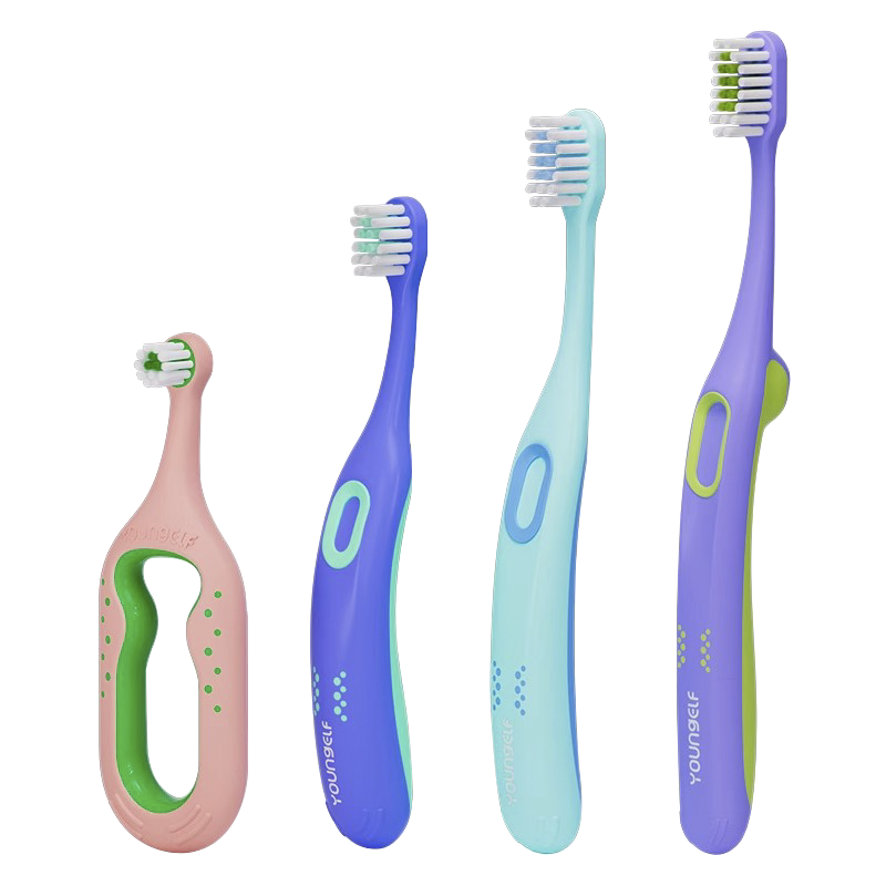 金秋黄单只装儿童牙刷0-3岁宝宝使用小头软毛婴幼儿专用训练牙刷